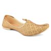 Others Desi Colour | Men'S Indian Ethnic Party Wear Golden Footwear - Desi Colour