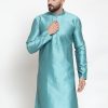 Men Virat Fashions | Men'S Light-Blue U0026 White Self Design Kurta Only ( Ko 589 Sky ) - Virat Fashions