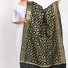 Women Moeza | Women'S Banarsi Silk All Over Woven Design Dupatta - Moeza Black