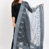 Women Moeza | Women'S Orgenza All Over Chikan Work Dupatta - Moeza Grey