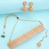 Jewellery Anikas Creation | Round Traditional Choker With Pink Beads And Stone For Women And Girls - Anikas Creation Multicolor