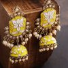 Jewellery Priyaasi | Women'S Hand Crafted Gold Plated Yellow Jhumka Earring For Women And Girls - Priyaasi