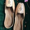 Others Desi Colour | Women'S Nude Leather Embroidered Indian Handcrafted Ethnic Footwear - Desi Colour