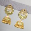 Jewellery Priyaasi | Women'S Gold Plated Crescent Shaped Jhumka Chandbali - Priyaasi