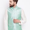 Men Sojanya | Men'S Light Green Nehru Jacket - Sojanya