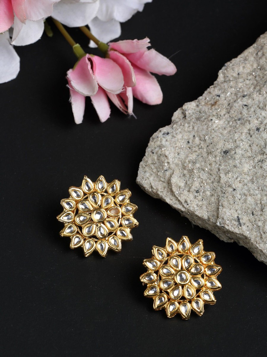 Jewellery Ruby Raang | Women'S Kundan Studs - Ruby Raang