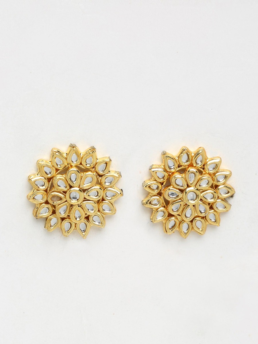 Jewellery Ruby Raang | Women'S Kundan Studs - Ruby Raang