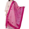 Women AR Silks | A R Silk Orgenza Flower Mirror Fancy Dupatta Color Dupatta Or Chunni Rani