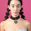 Jewellery Odette1 | Women'S Stunning Black Wide Retro Style Choker - Odette