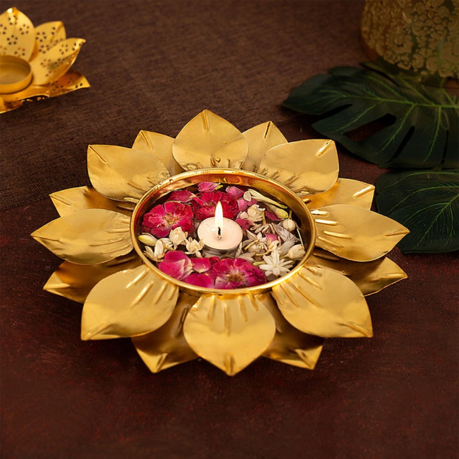 Others DecorTwist | Handcrafted Lotus Urli For Home, Office And Table Decor - Decortwist