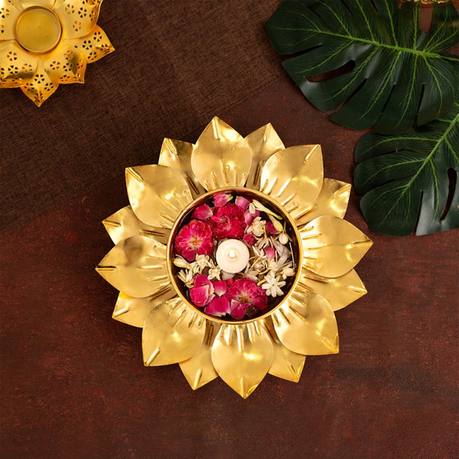 Others DecorTwist | Handcrafted Lotus Urli For Home, Office And Table Decor - Decortwist