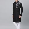 Men See Designs | Men'S Embroidered Straight Kurta - See Designs Black