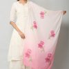 Women VAABA | Women'S Orange Color Art Muslin Digital Printed Dupatta - Vaaba