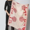 Women VAABA | Women'S Red U0026 Cream Color Art Silk Digital Printed Dupatta - Vaaba