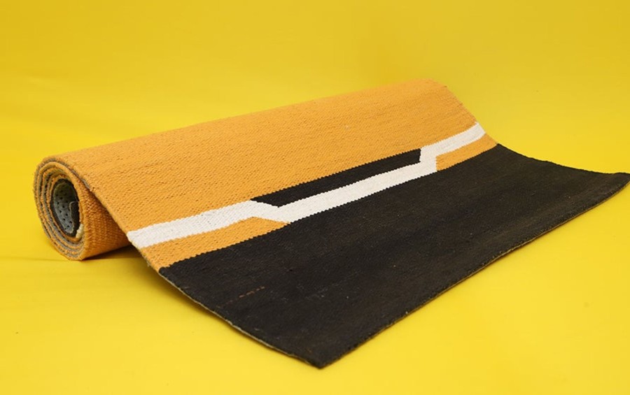 Others Indic Inspirations | Cotton Yoga Mat - Mustard - Indic Inspirations