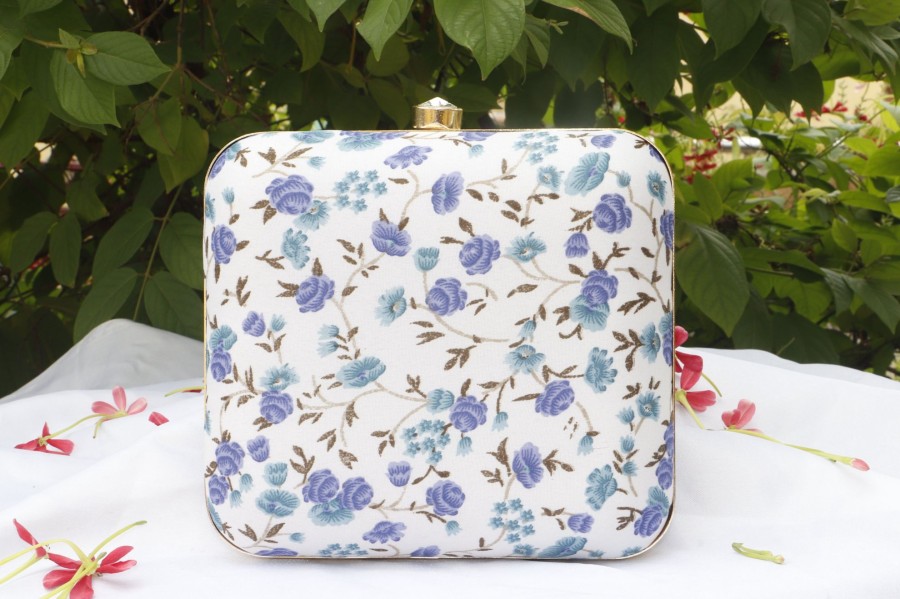 Others VASTANS | Women'S White Color Ethnique Printed Clutch Bag - Vastans