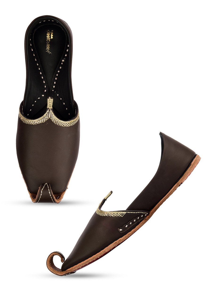 Others Desi Colour | Men'S Indian Ethnic Party Wear Footwear - Desi Colour Brown