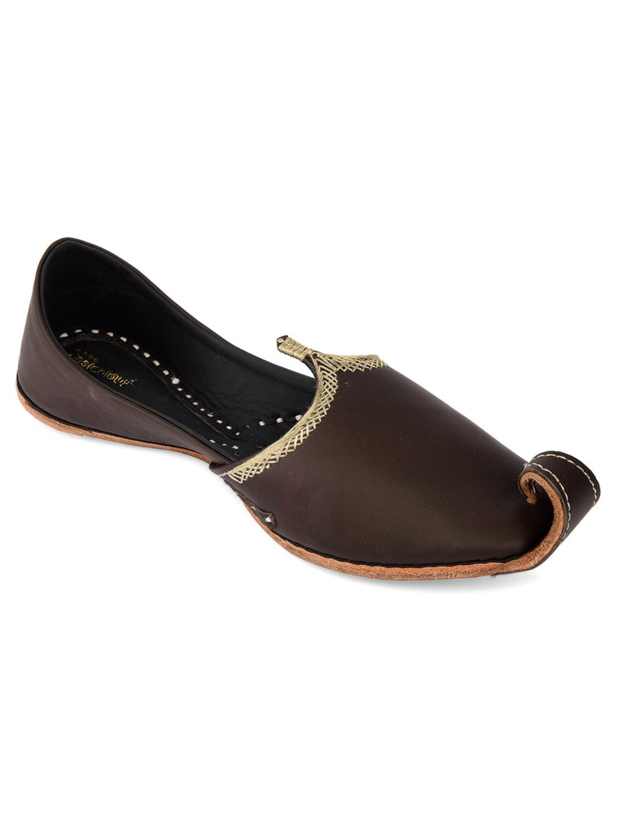 Others Desi Colour | Men'S Indian Ethnic Party Wear Footwear - Desi Colour Brown