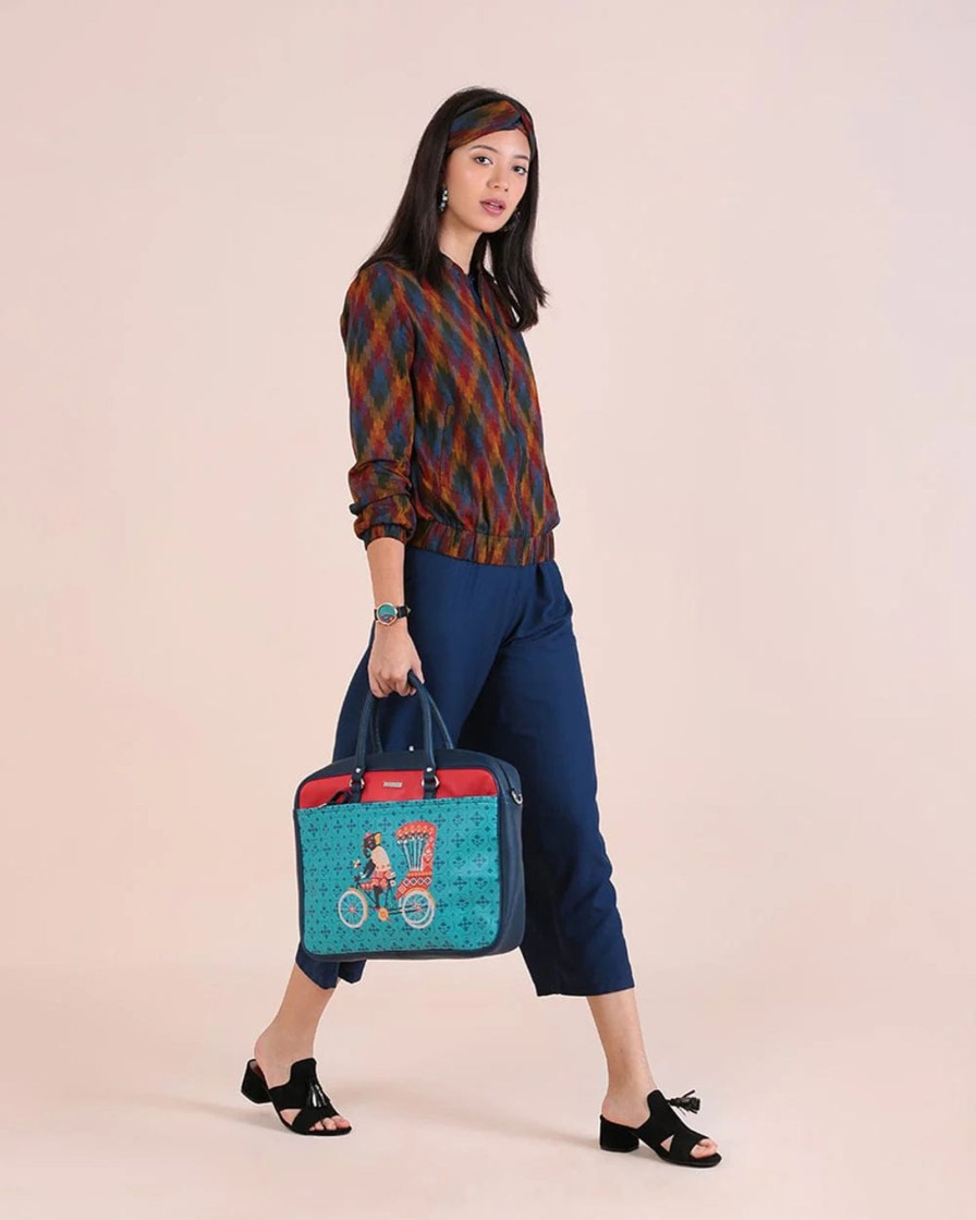 Others Chumbak | Elephant On Rickshaw Laptop Bag - Chumbak