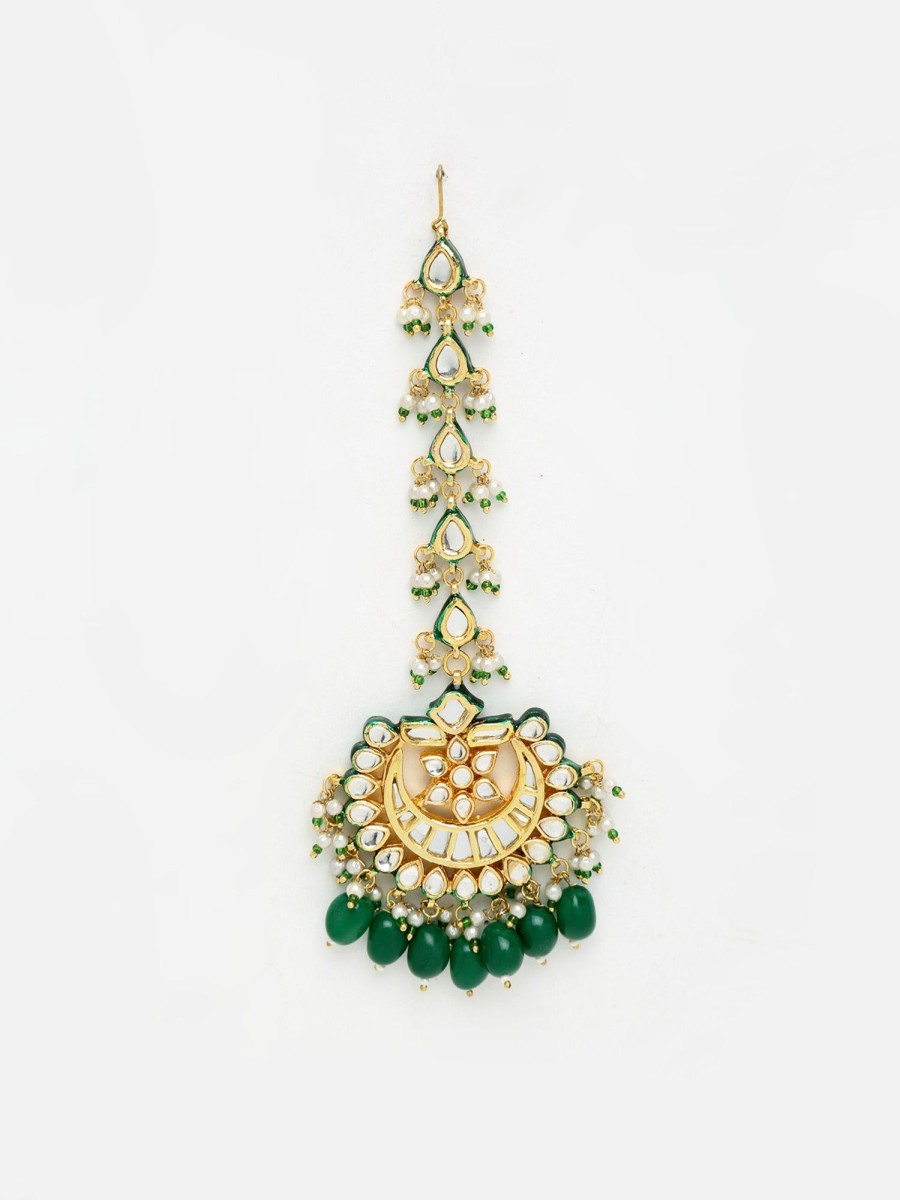 Jewellery Ruby Raang | Women'S Kundan Maang Tikka - Ruby Raang