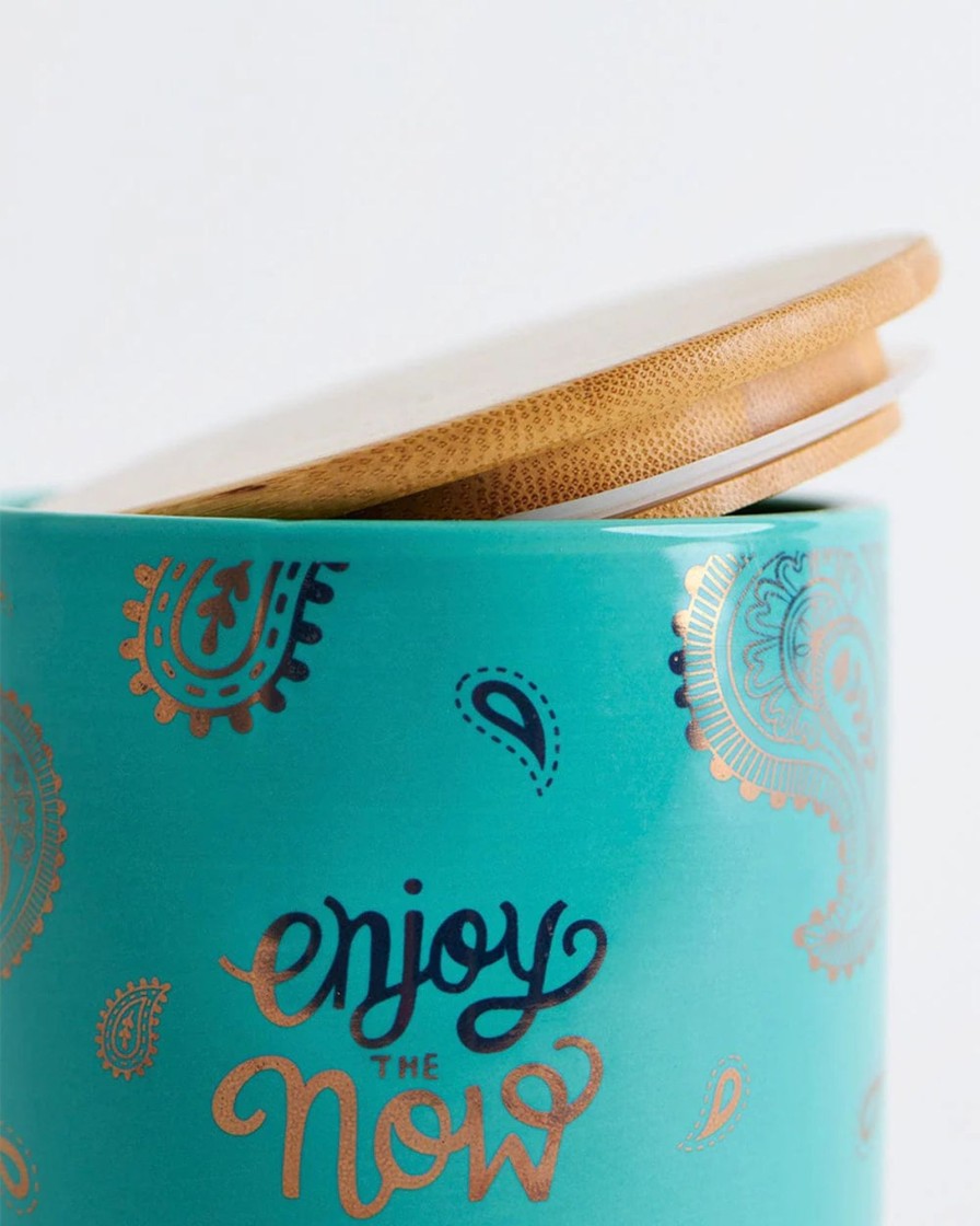 Others Chumbak | Enjoy Now Storage Jar - Teal - Chumbak