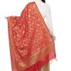 Women AR Silks | A R Silk Vns Jaal Fancy Dupatta Color Dupatta Or Chunni Red