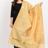 Women Moeza | Women'S Banarsi Silk Woven Design En Dupatta - Moeza Gold