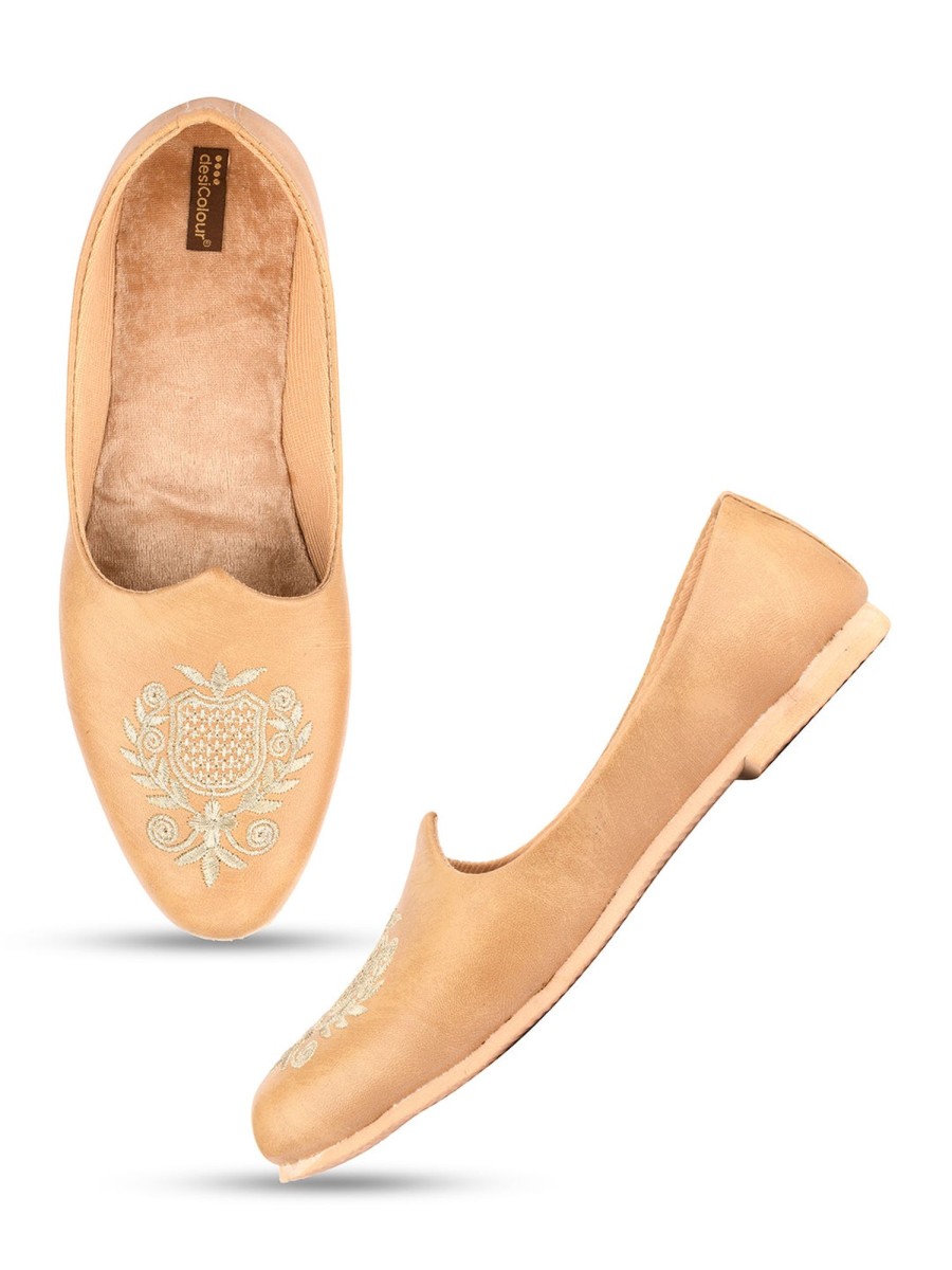 Others Desi Colour | Men'S Indian Ethnic Party Wear Footwear - Desi Colour Beige