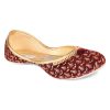 Others Desi Colour | Women'S Maroon Velvet Star Womens Indian Ethnic Comfort Footwear - Desi Colour