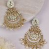 Jewellery Priyaasi | Women'S Kundan Studded And Beaded Chandbali Earring - Priyaasi