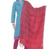 Women AR Silks | A R Silk Color Window Square Cotton Dupattas And Chunnis Red