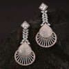 Jewellery Priyaasi | Women'S Rose Gold-Plated American Diamond Studded Drop Earrings - Priyaasi