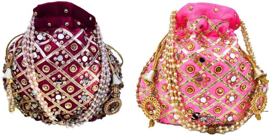 Others Ritzie | Women'S Potli Wristlet For Wedding Rakhi Gift - Ritzie