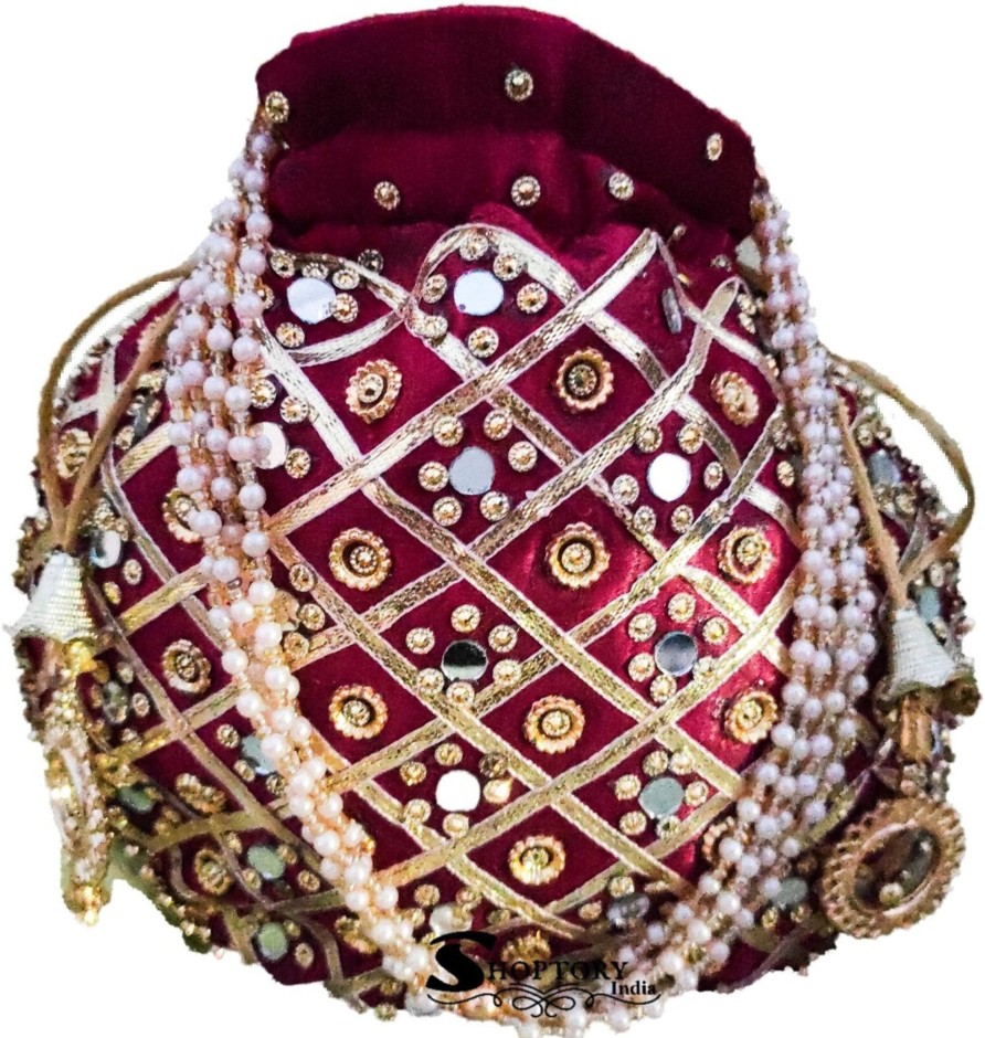 Others Ritzie | Women'S Potli Wristlet For Wedding Rakhi Gift - Ritzie