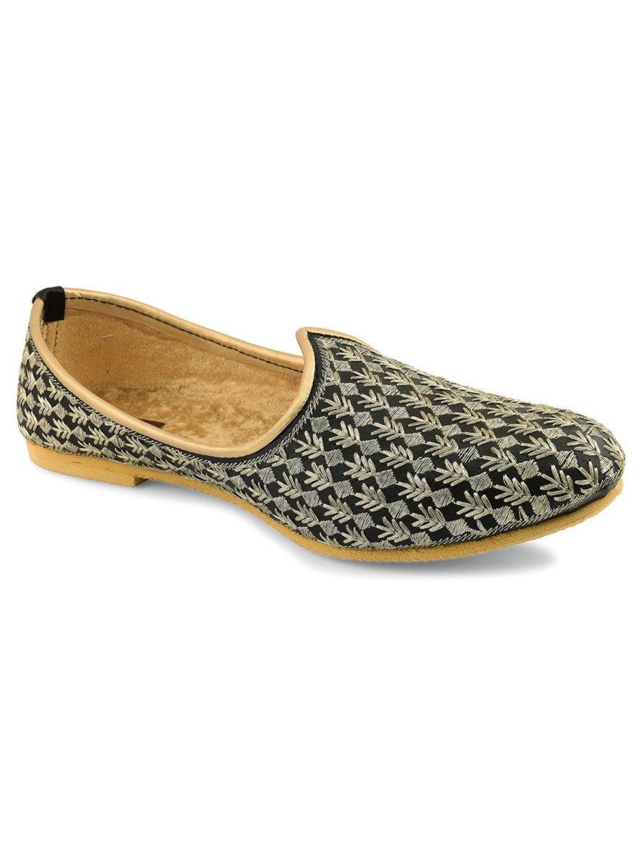 Others Desi Colour | Men'S Indian Ethnic Party Wear Footwear - Desi Colour Black