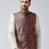 Men Sojanya | Men'S Multi Printed Nehru Jacket - Sojanya