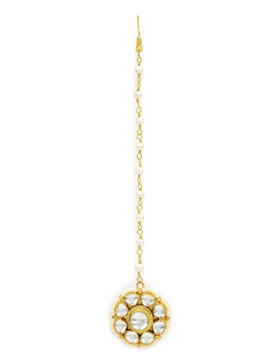 Jewellery Ruby Raang | Women'S Kundan Maang Tikka - Ruby Raang