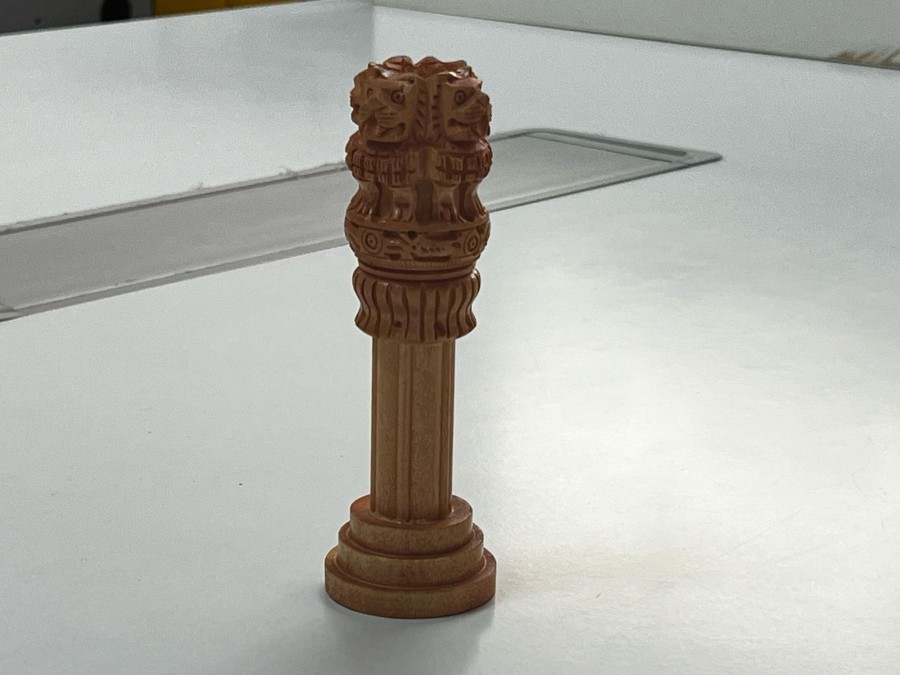 Others Kondapalli Toys | Wood Carved Ashoka Pillar Large - Kondapalli Toys