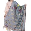 Women AR Silks | A R Silk Silk Peacock Multi Fancy Dupatta Color Dupatta Or Chunni Gray