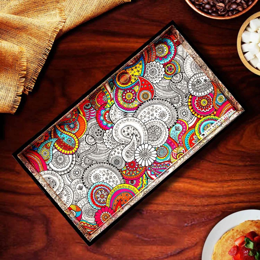 Others The Bombay Store | Tbs5798 Sml Tray Doodle Mandala 14