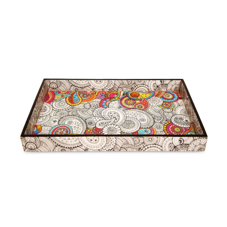 Others The Bombay Store | Tbs5798 Sml Tray Doodle Mandala 14