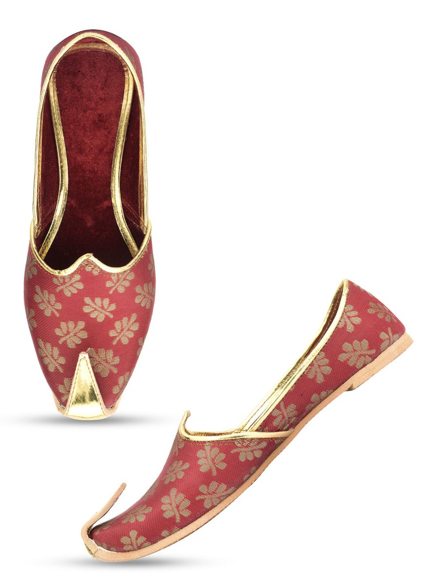 Others Desi Colour | Men'S Indian Ethnic Party Wear Footwear - Desi Colour Maroon