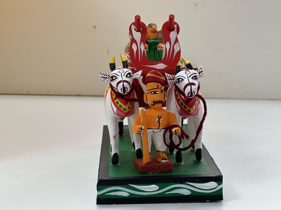 Others Kondapalli Toys | Handicraft Wooden Bullock Cart Showpiece - Kondapalli Toys