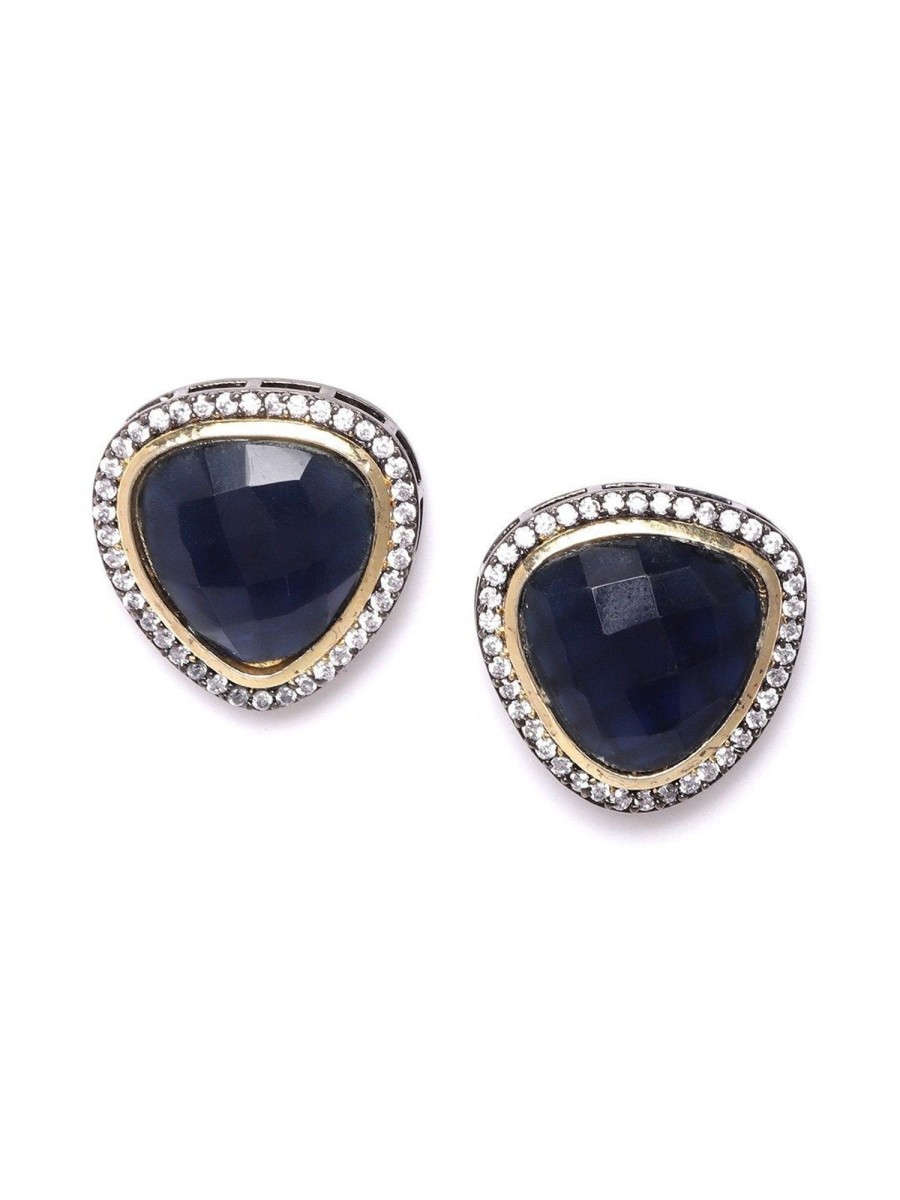 Jewellery Priyaasi | Women'S Silver-Plated Artificial Stone Studded Earrings - Priyaasi