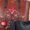 Others Chumbak | Orchid Embroidered Tote Bag Tan - Chumbak