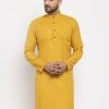 Men Virat Fashions | Men'S Yellow U0026 White Solid Kurta Only ( Ko 532 Yellow ) - Virat Fashions