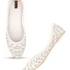 Others Desi Colour | Women'S Boutique Indian Ethnic Comfort Footwear - Desi Colour White