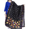 Women AR Silks | A R Silk Golden Color Fancy Silk Dupattas And Chunnis Black