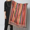 Women VAABA | Women'S Multicolored Art Silk Digital Printed Dupatta - Vaaba