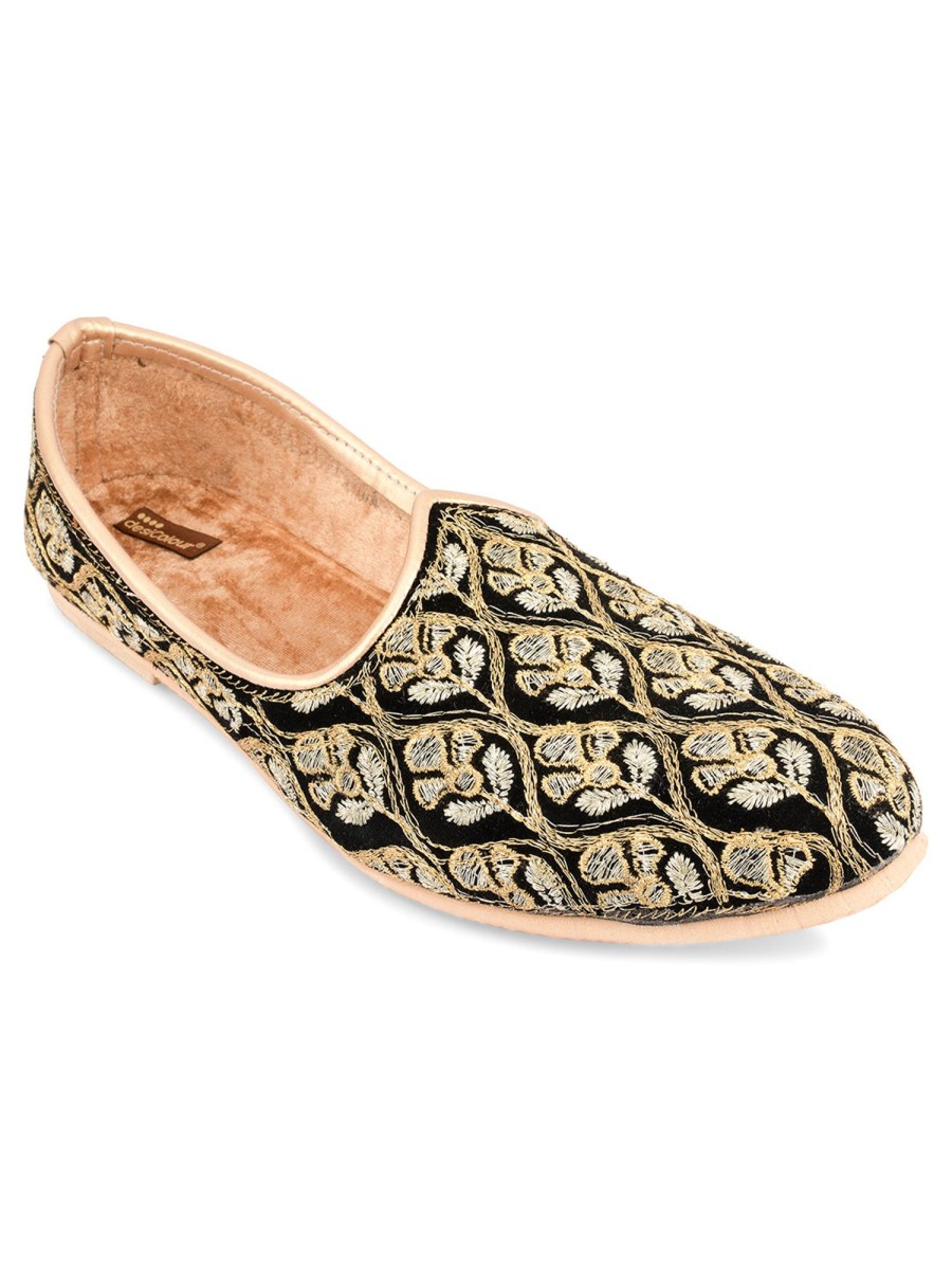 Others Desi Colour | Men'S Indian Ethnic Party Wear Footwear - Desi Colour Black